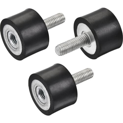 Uxcell M8 Rubber Mounts, 3pcs Male/Female Shock Absorber, D30mmxH20mm for Motor Generator Compressor Garage Reverse Pump