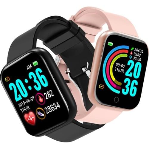 2021 Luxury Gift Women Y68 Sport Bluetooth Smart Band Heart Rate Electronic Clock Fitness Monitor Men SmartWatch For Android IOS