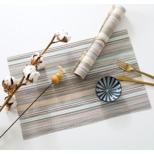 4pcs/lot Elegant PVC Non-slip Placemat Waterproof oil-proof Table mat Tableware Eco-friendly Heat-resistant Placemats