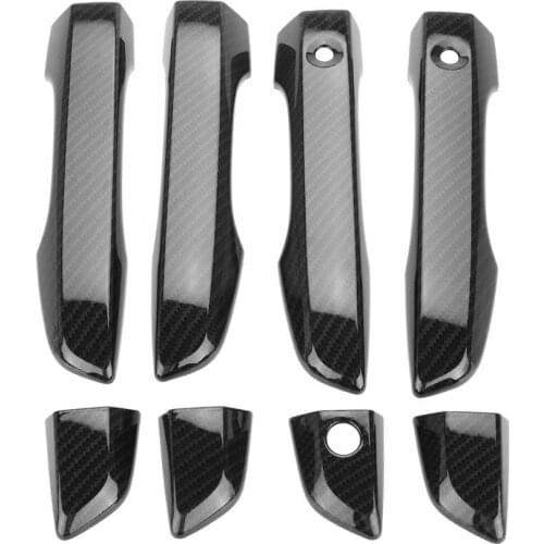 8Pcs Carbon Fiber Texture Door Outside Handle Cover Fit For Honda Civic Car-styling accessories
