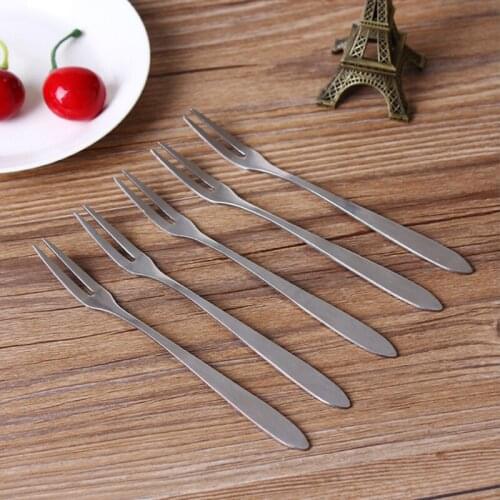 8 pcs/set Hotel restaurant Party Supplies salad Snacks Cake Dessert Stainless Steel Fruit Fork tableware Stainless steel spoon