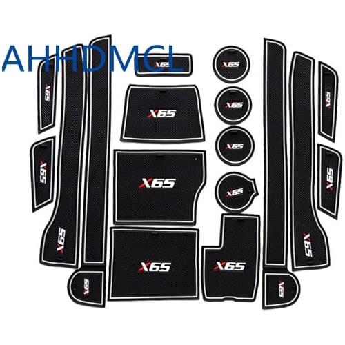 AHHDMCL Non-Slip Car Door Groove Mat Gate Slot Cup Armrest Storage Pad Mat For BAIC Senova X65