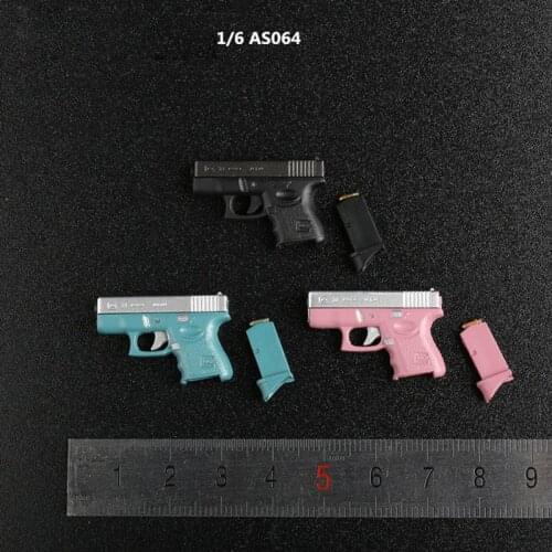 As064 1/6 Scale Soldier Black Widow Glock G20 Pistol Model Three-color 12-inch Action Figure Scene Prop Accessories Hot