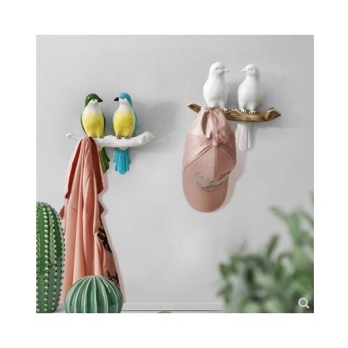 Decorative bird hook, creative wall hanging crafts, beautiful home decoration, key hanging