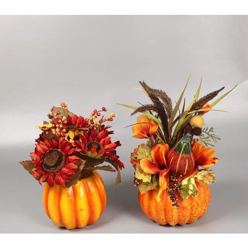 Halloween Artificial Pumpkins Floral Harvest Fake Thanksgiving Party Decors
