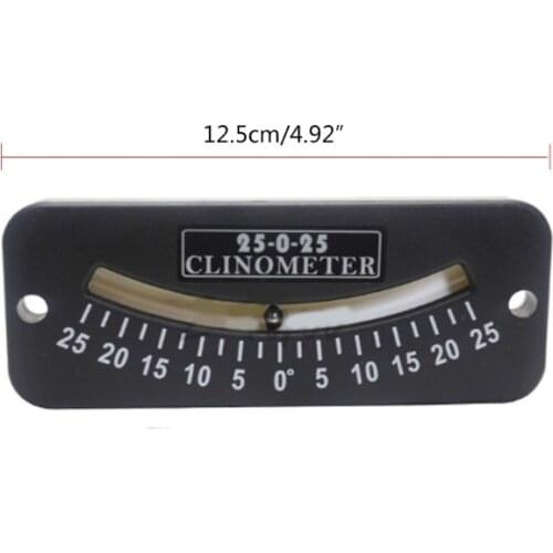 M89B Slope Angle Meter Protractor Tilt Level Meter Gauge 25-0-25 Clinometer 45-0-45 Glass Tube Inclinometer Outdoor Riding