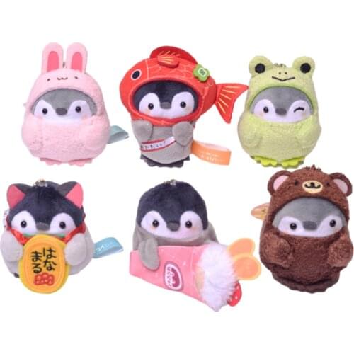 Koupen Chan Penguin Plush Doll Kawaii Cartoon Anime Bunny Plush Toy Cute Animal Bear Keychain Bag Pendant Birthday Gift for Girl