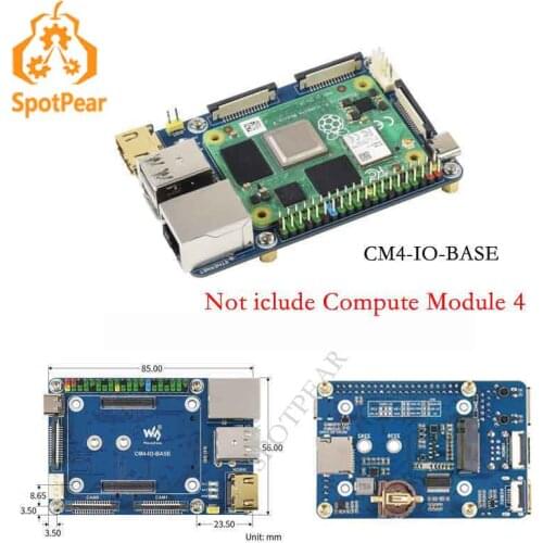 Mini Base IO Board Designed for Raspberry Pi Compute Module 4 CM4