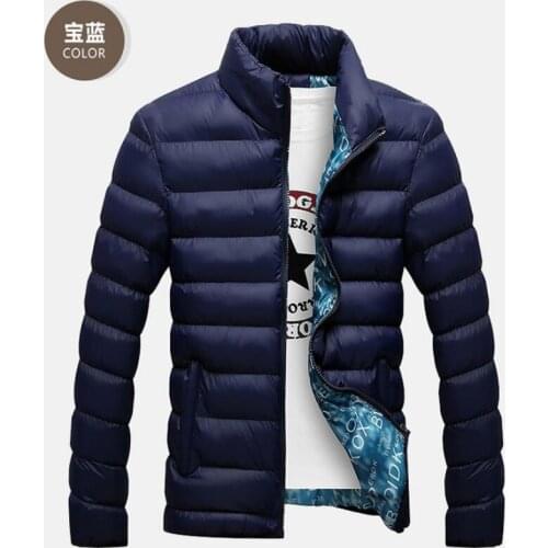2020 Outerwear Clothing Warm Coats Winter Jacket Men Long Sleeve Padded Thick Jackets Parka Slim Fit