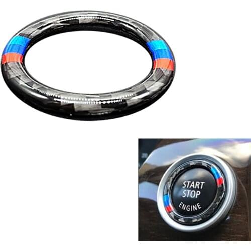 Steering Wheel Sticker Carbon Fiber M Car Engine Start Stop Button Sticker For BMW E90 E92 E93 Z4 E89 Steering Wheel Sticker New