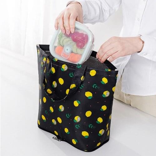New Folding Portable Lunch Bag Large Capacity Aluminum Foil Thickening Insulation Bag Waterproof Oil-proof Lunch Box Picnic Bags