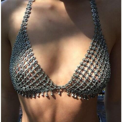 2021 New Womens Body Jewelry Sexy Bikini Lingerie Rhinestone Bra Ladies Camisole Bra Body Chain Jewelry Harness Woman