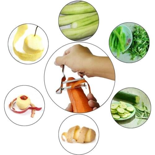 Hot Potatoes/Carrots/Turnips Peeler Rex with Slip Proof Peel Steel Kitchen Potato Stainless Aid Slicer Peeler Handle S0T9