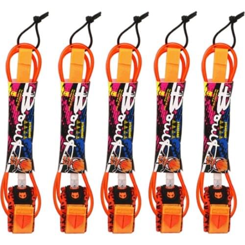 Surfing rope 6ft 8ft 10ft 12ft 7 mm thick surf belt surf surfboard belt Sup belt stand-up paddle board belt surf accessories