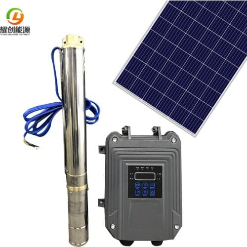 Solar submersible deep well DC water pump wind generator 1hp