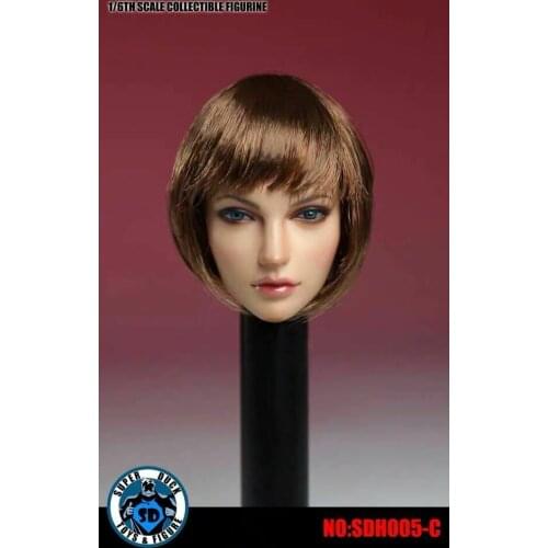 SUPER DUCH SDH005 1/6 Female Soldier Head Sculpt Western Beauty Girl Head Carving Toy Figure