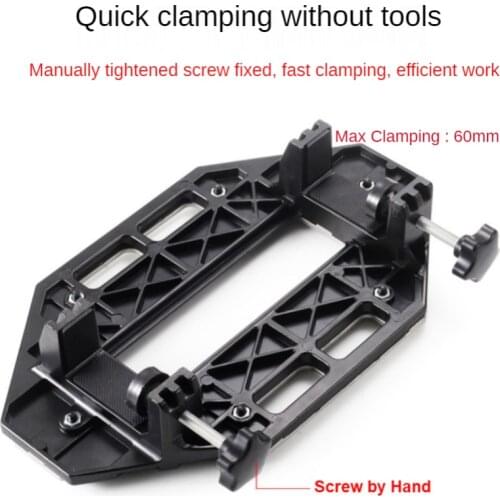 Slotting Locator With Router Bit Aluminum Alloy Hinge Slot Hole Positioner Lock Guide Plate Opener Jig Holder Woodworking Tools