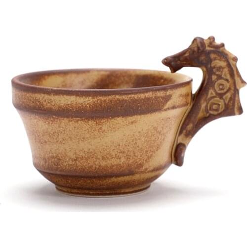 Vintage Tea Cup Coarse Pottery Teacup Master Cup Ceramic Tea Set Creative Home Decoration Teaware Drinkware