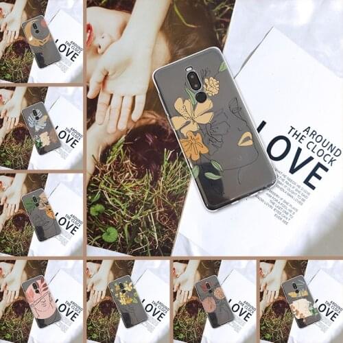 Back Cover For Meizu 16Xs 16s 17 Pro 16T Silicone Transparent For Meizu X8 M10 Note 8 9 Phone Case Flower Girl Art Face Soft