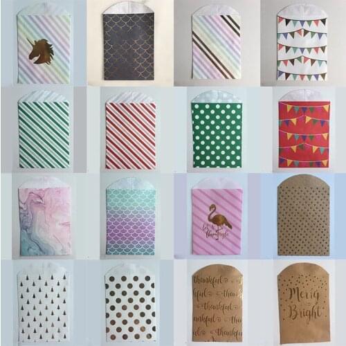 Gold Foil 12*19cm Wedding Party Supplies Christmas Decor Gift Bag Candy Box 10Pcs/set Food Storage Bags Kraft Paper bag