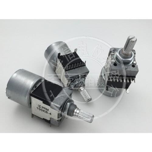 1pcs WHE1615 100KB-4 row 8 feet double with motor potentiometer B100K-4 shaft 20MM flower