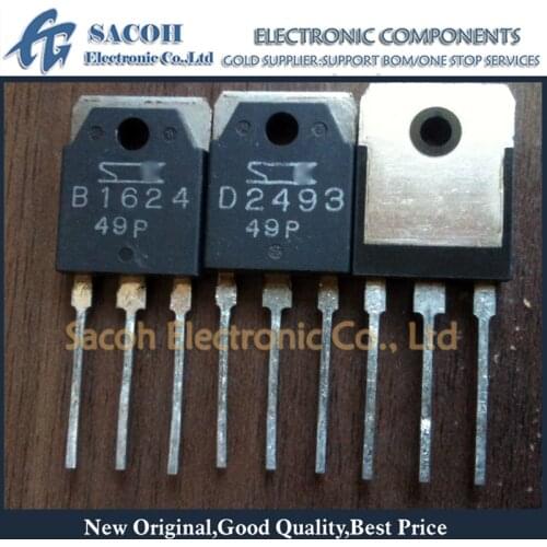 10Pairs 2SB1624 B1624 + 2SD2493 D2493 TO-3P Silicon PNP NPN Epitaxial Planar Transistor