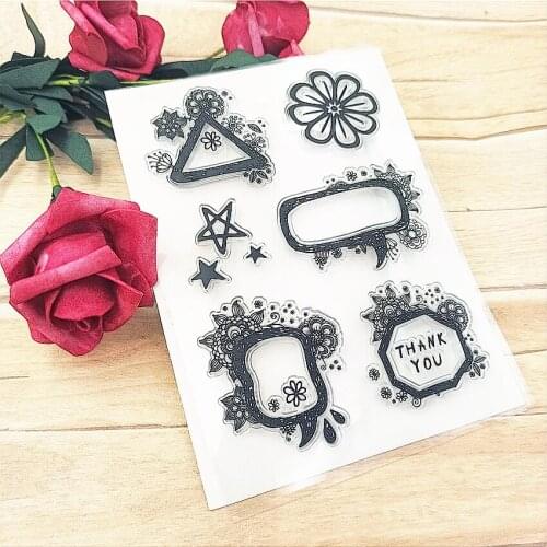 11*16cm Flower Dialog box Transparent Clear Stamps / Silicone Seals Roller Stamp for DIY scrapbooking photo album/Card Making