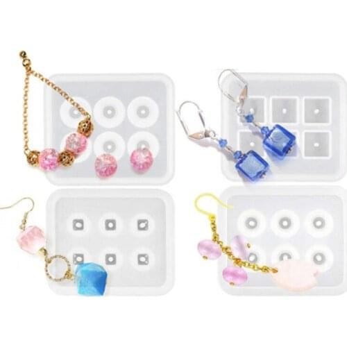 12Pcs All Size Round Square Roundle Beads Resin Mold Gemstone Beads Resin Molds 85LF