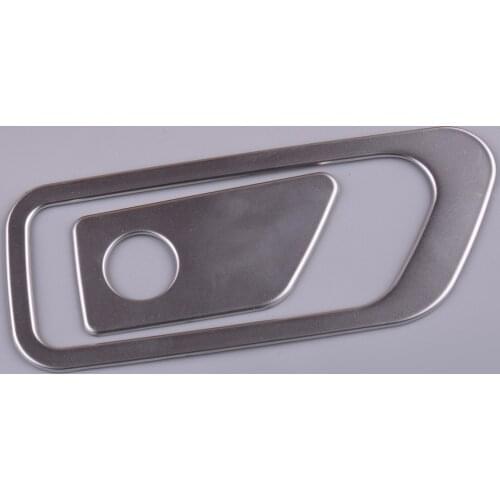 2Pcs/Set Car Interior Front Glove Storage Box Cover Trim Silver Stainless Steel Fit For Ford Explorer U625 2020 2021 LHD