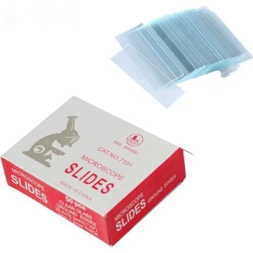 25x76mm Thickened Blank Microscope Glass Slides Microscope Accessories for Lab Preparation of Specimen and Medical Science