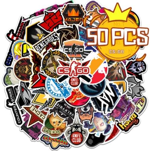50 PCS PC Game Counter-Strike: CSGO Suitcase Skateboard Notebook Guitar Waterproof Stickers Removable Graffiti Stickers