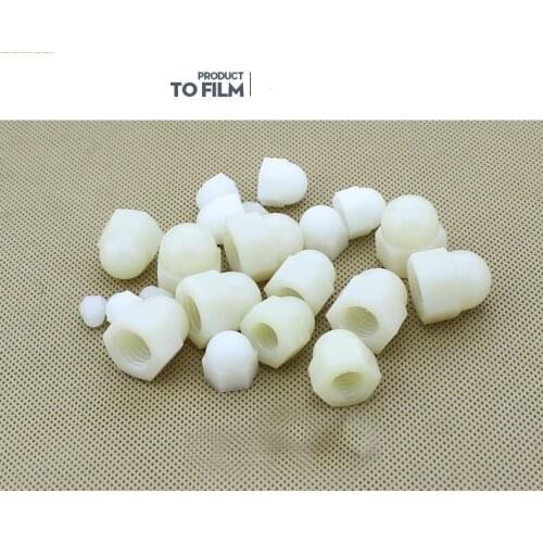 500PCS x M6 DIN1587 ROHS QUALITY WHITE Nylon Nut Plastic Cap Nuts Decorative Acorn Nut Nylon Hex Hexagon ACORN Domed Cap Nuts