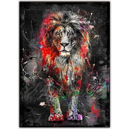 5d Diamond Painting Animals Abstract Picture Lion Art Decor Full Drill Square Round Diamond Mosaic Embroidery Cross Stitch Kit