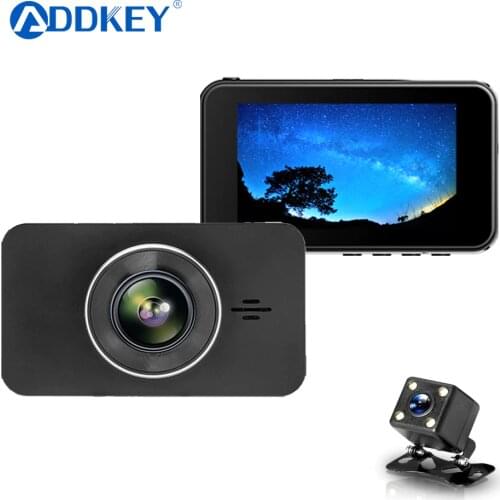 ADDKEY Super Night Vision Car DVR Camera ADAS/LDWS FHD 1296P/1080P 3 " IPS Dash cam Video Recorder Registrar Parking Monitor dvr