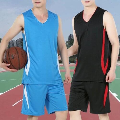 Basketball Suit Mens Quick-Drying Breathable Jersey Competition Team Uniform Mens Morning Running Training Fitness Sportswear