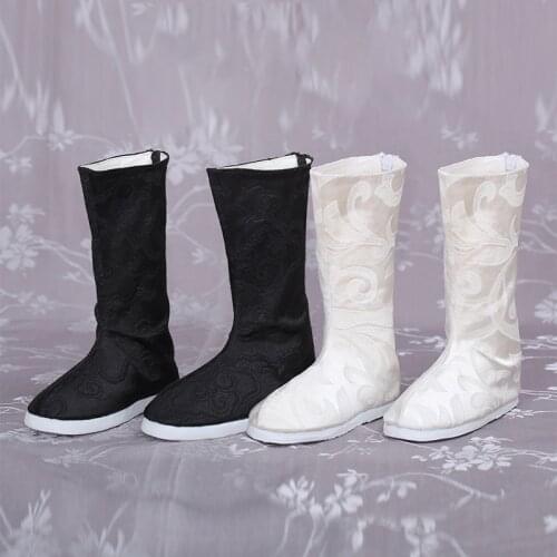 BJD doll shoes 1/3 Uncle size fashion costume boots high top print boots boots boots boots boots boots classic black and white