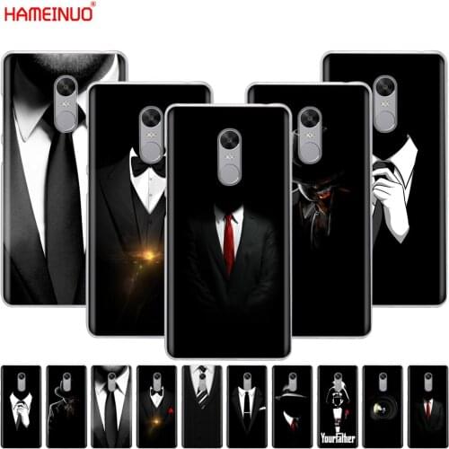HAMEINUO Dark Suit Mystery Man Cover phone Case for Xiaomi redmi 5 4 1 1s 2 3 3s pro PLUS redmi note 4 4X 4A 5A