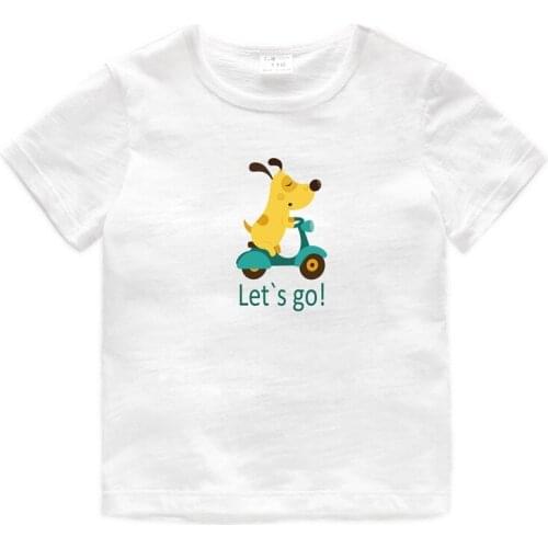Kids Boys T-shirt New Animal Dog Design Baby 100% Cotton Tops Summer Clothing Toddler Fashion T-shirt Cute Children Play Clothes