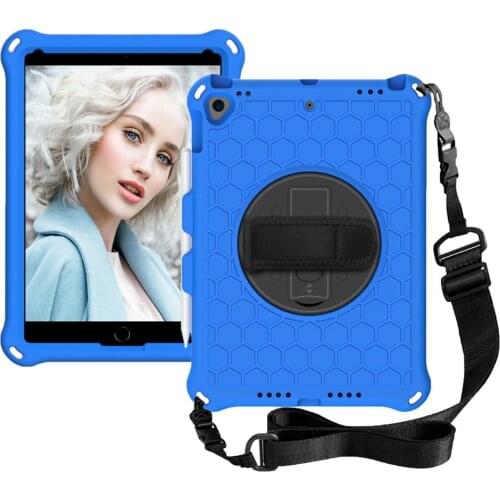 For iPad Air 2019 / Air 3 / Pro 10.5 Cover 360 Rotation Hand Strap & Kickstand EVA Tablets Coque for iPad 10.2 2019 2020 Fundas