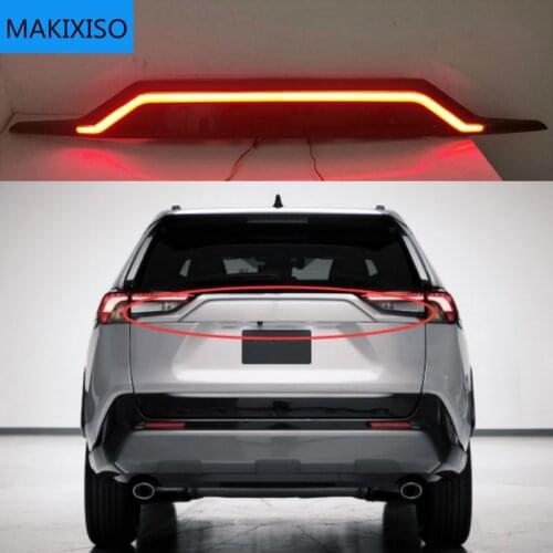 For Toyota RAV4 RAV 4 2019 2020 Car LED Rear Fog Lamp Brake Light Dynamic Turn Signal Reflector Rear Bumper Trunk Tail Light