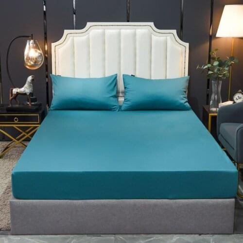 Explosio Polyester solid bed sheet bed sheet set with four corners and elastic band sheet hot sale set with matching pillowcase