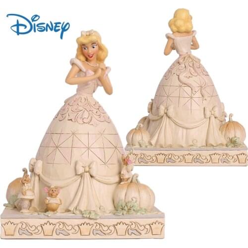Disney Genuine Cinderella Action Figure Kawaii Resin Dolls Decor Princess Anime Figures Collection Model Toys Boxed Kids Gifts