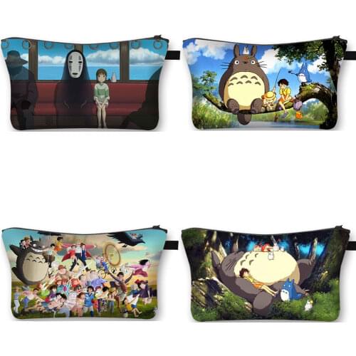 Japanese Anime Womens Cosmetic Bag Women Fashion Portable Girls Dressing Case Travel Organizer Bags