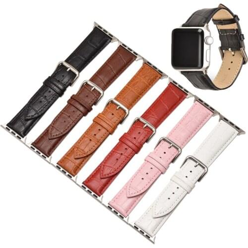 Leather Watchband for Apple Watch 6 5 4 3 2 Sport Bracelet 42MM 38MM Strap For iwatch SE 40MM 44MM Band