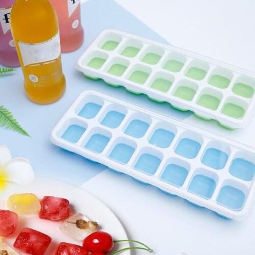 Summer Hot Selling 1 Pack Silicone Ice Cube Trays with Lid Easy-Release Ice Cube Molds
