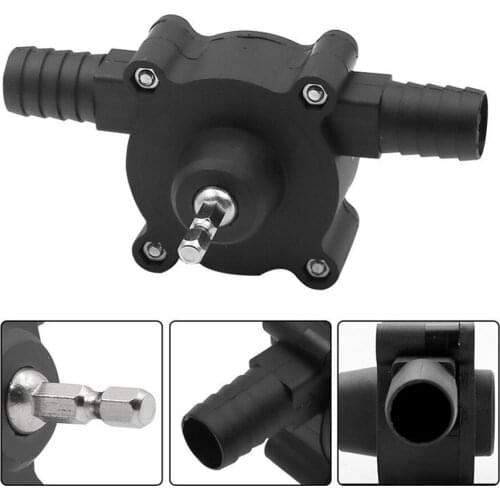 Portable Electric Drill Pump Diesel Oil Fluid Water Pump Mini Hand Self-priming Liquid Transfer Pumps Home Garden Outdoors