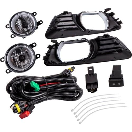 Left+Right Bumper Fog Lights w/Switch Kit For Toyota Camry 2007-2009 Clear