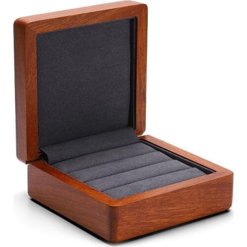 Luxury wood Jewelry Packing Case Portable Wedding Ring Earrings bracelet pendant Organizer Holder Women Men Display Box Gift