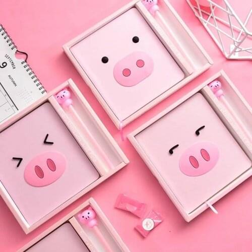 Cute Girl Pig hand Book Notepad notebook diary Set Student A6 Diary Book Small Fresh Hand Ledger Set notebook diary notepad