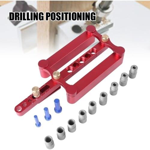 Self Centering Dowelling Jig Kit 6/8/10m Wood Dowel Hole Drilling Guide Woodworking Tool Punch Positioner Ferramentas